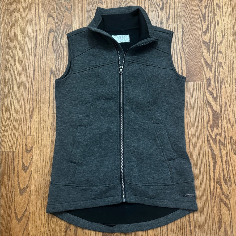 Betsey Johnson Vest Women’s Xs Gray Athleisure Performance Full Zip Sleeveless